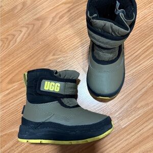 UGG Kids Olive, Black & Yellow Winter Boots